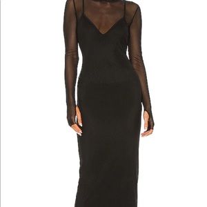 AFRM BLUE & BLACK FLORAL SHAILENE DRESS IN SIZE XS - WORE ONCE!